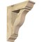Ekena Millwork Funston Traditional Rough Sawn Bracket w/ Offset Brace, Douglas Fir, 6"W x 18"D x 22"H BKT0604X18X22FST01RDF - alternate 1